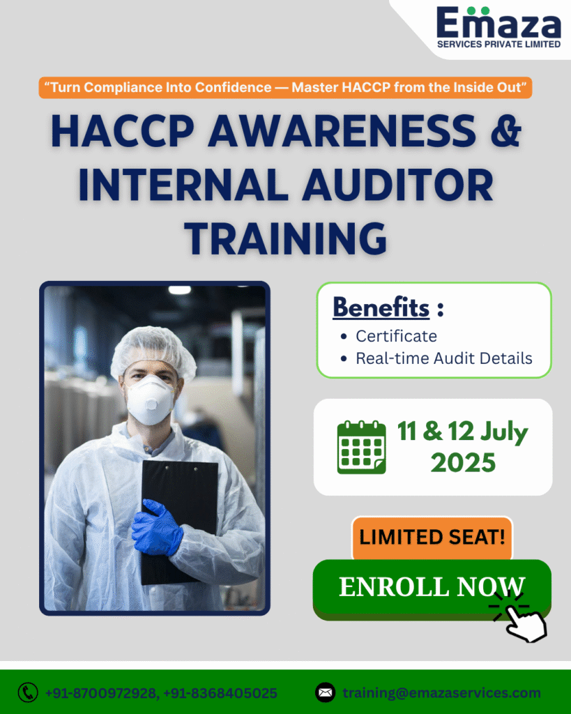 HACCP AWARENESS & INTERNAL AUDITOR TRAINING