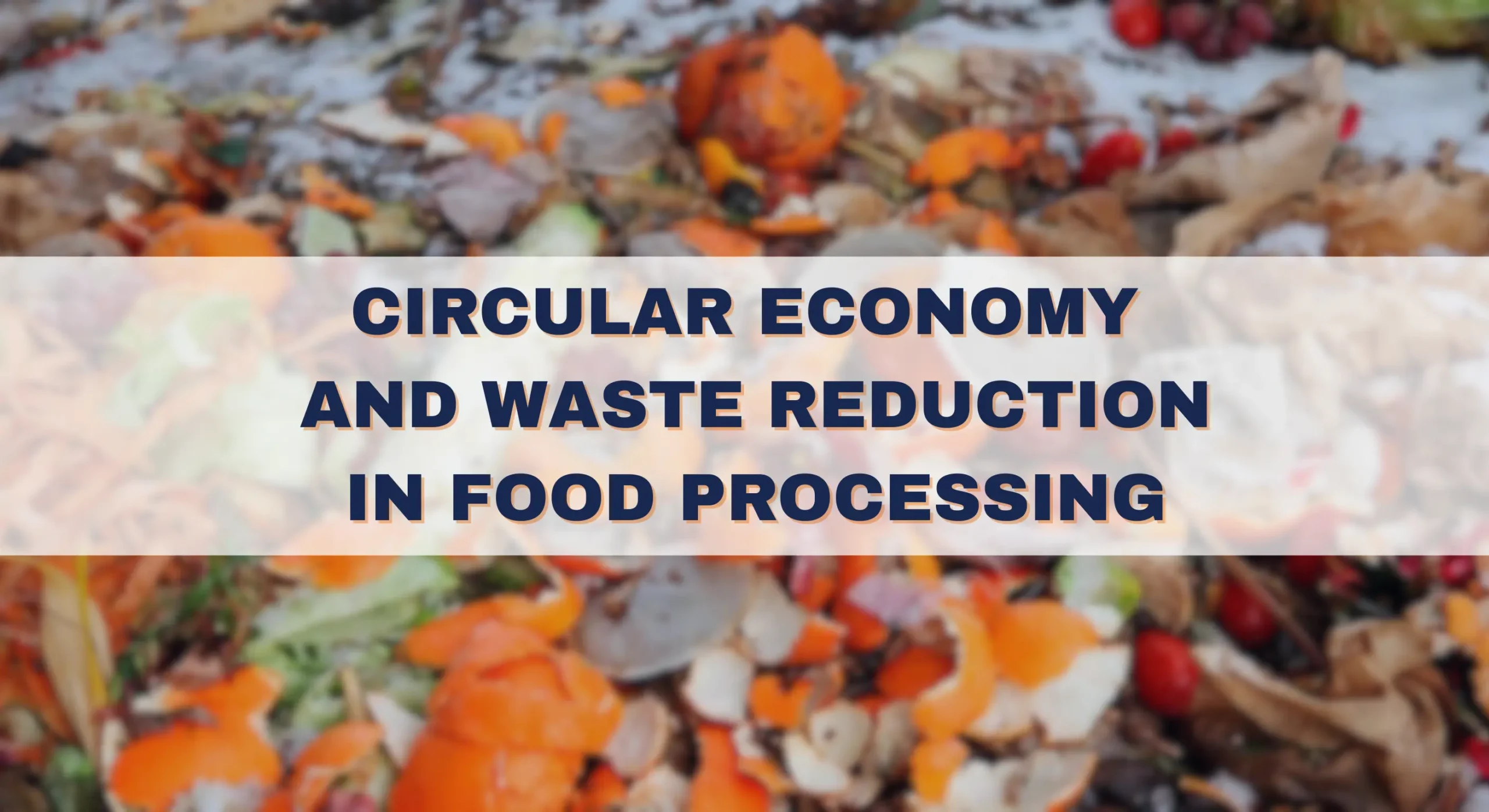 Circular Economy and Waste Reduction in Food Processing
